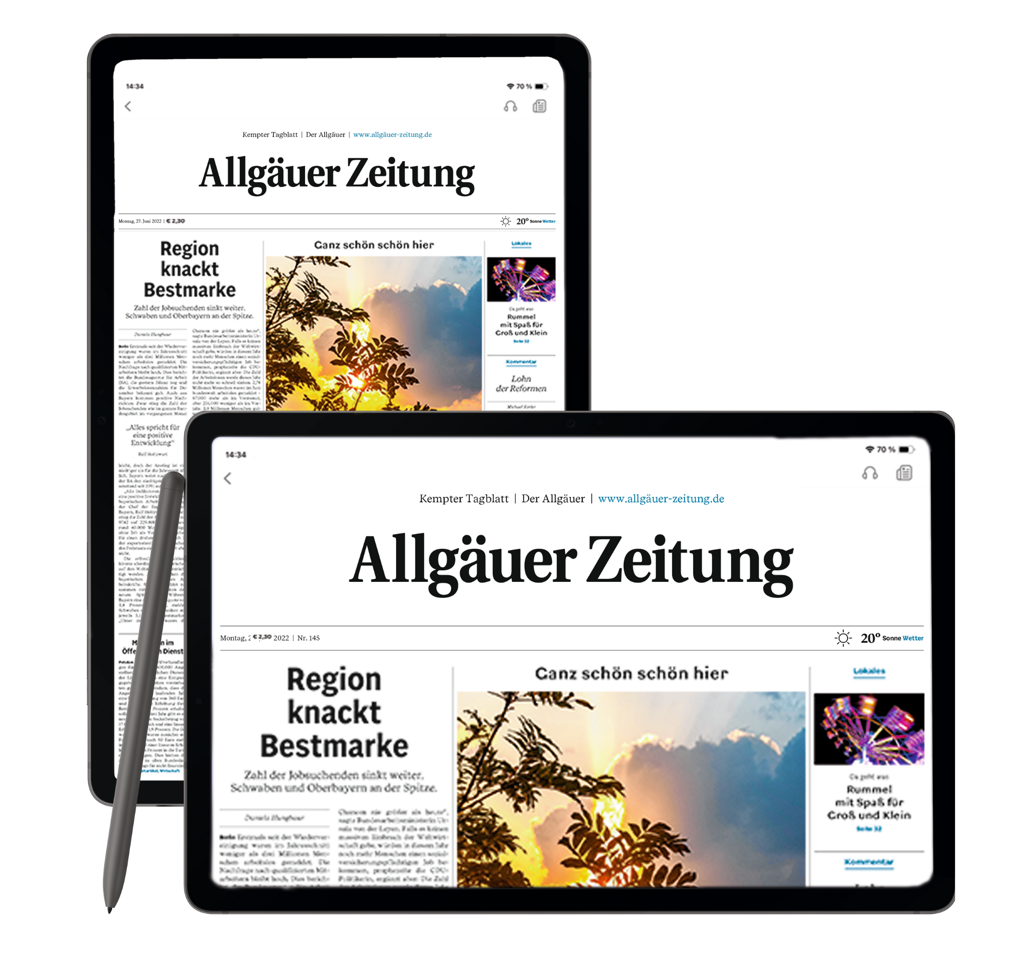 Digital-Abo mit Tablet
